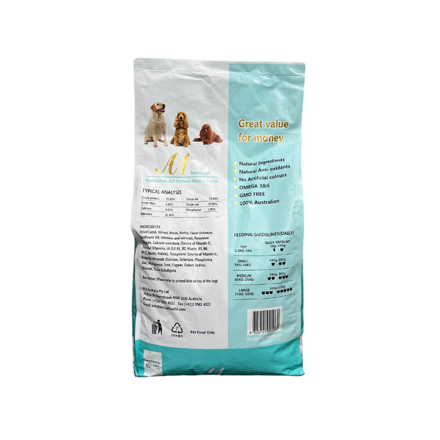 A La Carte A1 Nutrition Complete Dry Dog Food Lamb 15kg