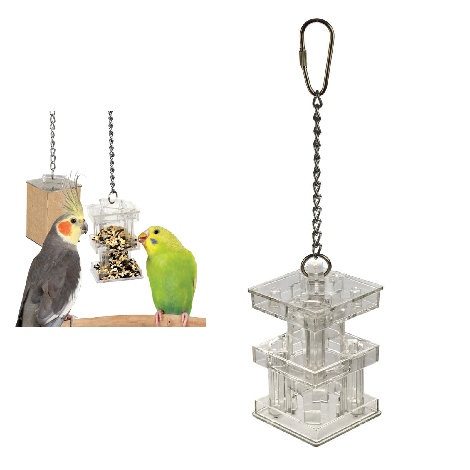 Featherland Paradise Hide Away Box Feeder Toy Creative Foraging for Birds Pet Accessories Warehouse