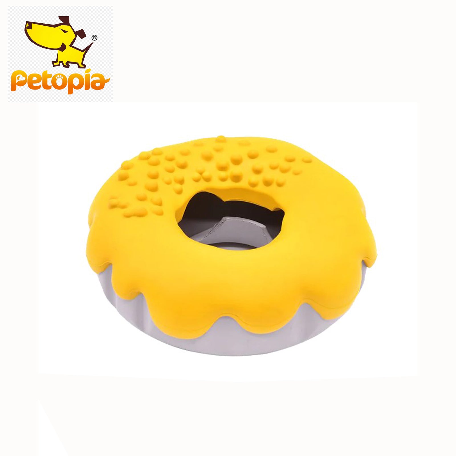 Plastic donut shop dog toy