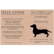 ZEEZ Supreme Dachshund Coat Navy Stone/Red - Size 15 (38cm)